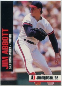 1992 MSA Jimmy Dean #1 Jim Abbott California Angels - Picture 1 of 2