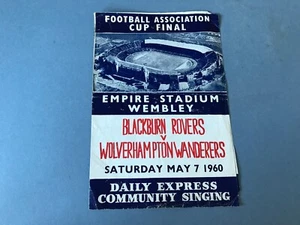 FA Cup Final Daily Express Community Singing 1960 Blackburn v Wolves - Imagen 1 de 5
