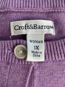 Woman's Buttondown Sweater Three Quarter SleeveXL Excellent - Picture 1 of 2