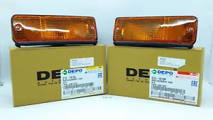 Amber Front Bumper Turn Signal Lights TOYOTA COROLLA KE72 KE75 1979-87 Pair - Bild 1 von 8