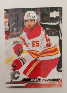 2023-24 Upper Deck Series 1 Base #28 Noah Hanifin Calgary Flames