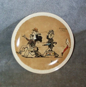 Promenade a Paris Norman Rockwell On Tour Collector Plate Newell Pottery Box/COA - Picture 1 of 8