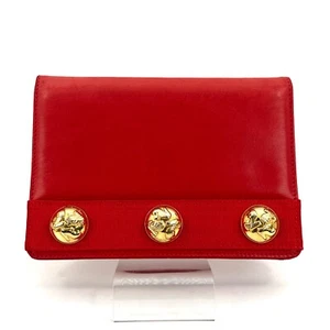 Salvatere Ferragamo clutch bag leather red 0113 - Picture 1 of 12