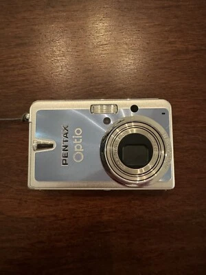 Cámara digital compacta Pentax Optio S10 zoom 3x 10 MP azul/plateada (probada funciona) Foto 1 de 4
