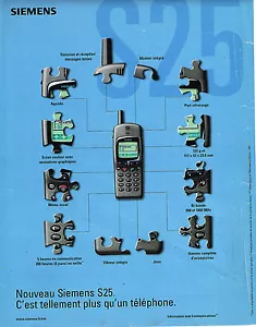 PUBLICITE ADVERTISING 045 2000 SIEMENS S 25 téléphone portable - Bild 1 von 1