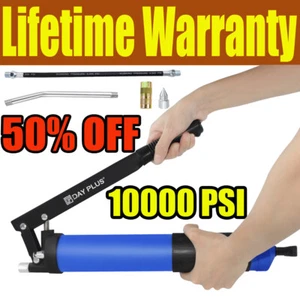 600CC Manual Grease Gun Pistol Grip Flex Hose Heavy Duty Lever-Action 10000PSI - Picture 1 of 23