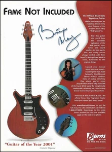 Guitarra Queen Band Brian May Signature Burns 2002 anuncio 8 x 11 impresión de anuncio - Imagen 1 de 3
