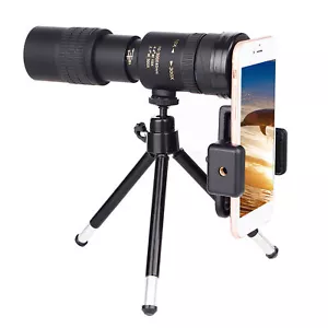 10-300X 40mm Monocular Telescope Spotting Scope W/ Smartphone Holder and Tripod - Picture 1 of 11