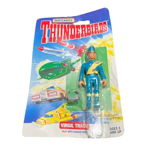 Vintage 1994 Matchbox THUNDERBIRDS Virgil Tracy Action Figure Pilot With Visor Cover