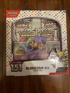 Pokemon 151 Alakazam Box with 4 Booster Packs & Promos! Brand New! Sealed! - Picture 1 of 2
