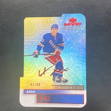 ADAM FOX 2019-20 Upper Deck MVP Colors & Contours 43/99 DIE CUT NWE YORK RANGERS