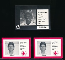 lot (3) 1987 Cain Elmira Pioneers #25 Joaquin Tejada Black & Red
