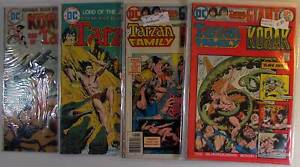 Tarzan Lot of 4 #239,Korak Son 58,Family 61,62 DC (1975) Comic Books