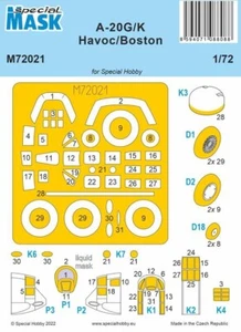 MASCARILLA ESPECIAL A-20G/K HAVOC/BOSTON 1/72 M72021 Hobby especial - Imagen 1 de 1