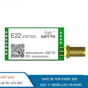 Lora SX1262 Wireless RF Module 230MHz Low Power 30dBm 10Km SMA-K RF Interface - Picture 1 of 6