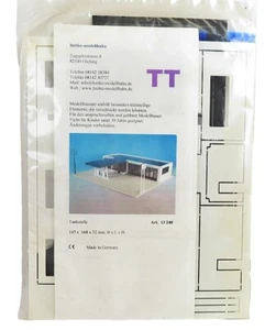 TT / Luetke Modellbahn 13240, Lasercut Modellbausatz Tankstelle OVP - Bild 1 von 1