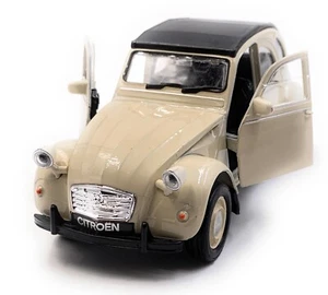 Citroën 2CV Model Car Duck Beige to Scale 1:34-39 - Picture 1 of 5