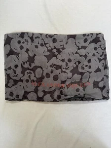 NWT Alexander McQueen Black Grey Camouflage Skull Chiffon Silk Scarf - Picture 1 of 4