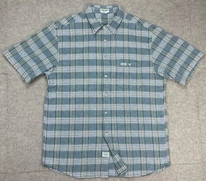 Guess Jeans Men's Vintage Button Up Short Sleeve Plaid Shirt Size XL - Picture 1 of 13