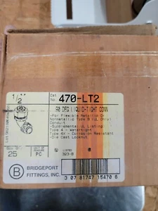 Menge 25 Bridgeport 430LT-2 1/2" 90 Grad flüssigkeitsdichte Fittinge, Zinkdruckguss - Bild 1 von 3
