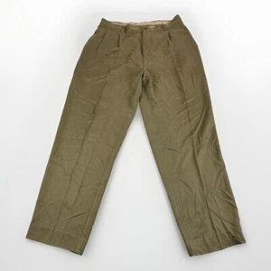 Tommy Bahama Silk Khakis Mens 40x31 Beige Slacks Chinos Trousers Pleated Preppy - Picture 1 of 9