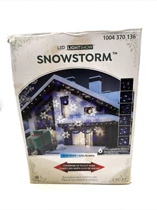 LED Lightshow Snowstorm Christmas Snowflake Projections Holidays Open Box - Picture 1 of 10