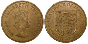 JERSEY Elizabeth II Bronze 1966  1/12 Shilling Battle of Hasting KM# 26 (25 021) - Picture 1 of 3