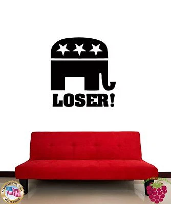 Настенные наклейки виниловая наклейка Rapublicans неудачники смешной знак (z1097) - Изображение 1 из 3