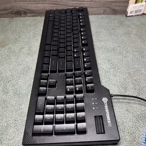 CyberPowerPC Wired Gaming Keyboard White LED Backlit NOHI 01 KB-161-306 - TESTED - Picture 1 of 7