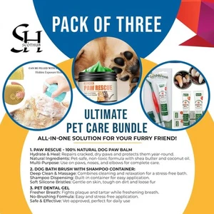 Paw rescue, dog bath brush and shampoo, pet dental gel - Picture 1 of 4