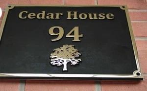 Personalized Brass Plaque - Heavy duty cast brass 3D signs, Name Plates, - Picture 1 of 3