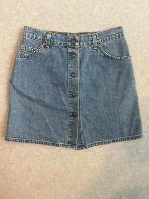 Vintage Levi’s Women’s Denim Skirt Button Front Size 8 98955 Made in USA 1998 - Image 1 of 4