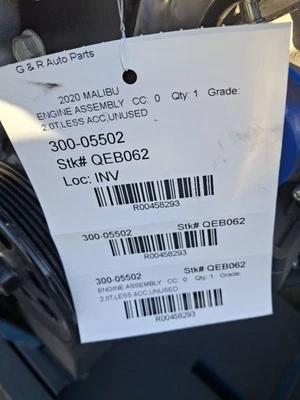 Двигатель 2,0 л VIN X 8-значный вариант Ltg подходит для 16-20 MALIBU 458293 - Изображение 1 из 4
