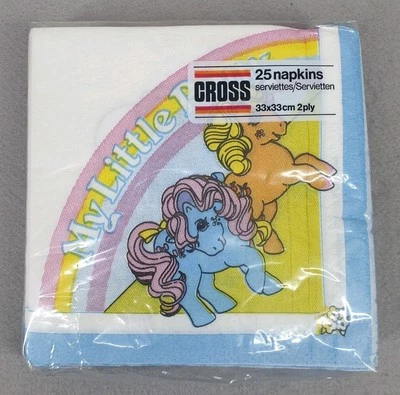 Servilletas Cross My Little Pony Vintage Servilletas Paquete de 25 Raras Años 90 Retro Años 90 Prop Foto 1 de 4