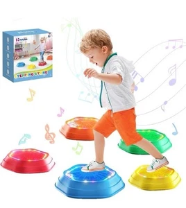 2 juegos de peldaños de música e iluminación para niños 10 piezas bloques de actividad sensorial - Imagen 1 de 7