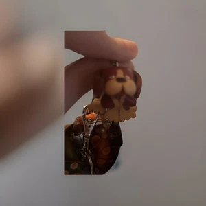 Handgefertigter Schlüsselanhänger Echtleder Welpe Hund Handarbeit Boho Western - Bild 1 von 9