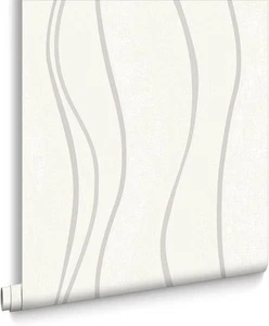 Carta da parati Superfresco Elan naturale bianco/argento moderna testurizzata glitter 20-815 - Foto 1 di 2