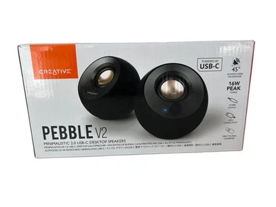Creative Pebble V2 2.0 USB-C Desktop Speakers - BLACK Foto 1 de 4