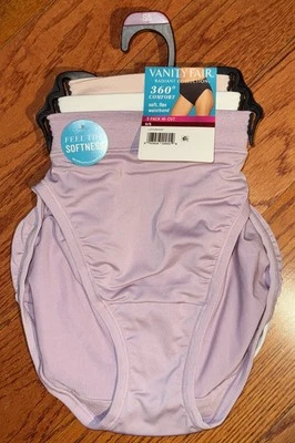 NWT Womens Radiant Vanity Fair 3 Pk 360 Comfort Hi Cut Panties Size Small 5 - Image 1 of 4
