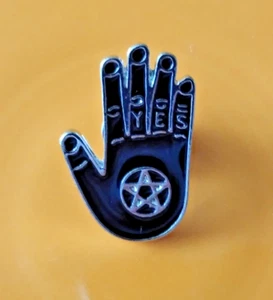 PALMISTRY HAND WITH PENTAGRAM, Enamel Pin, Halloween Ouija, RETIRED DESIGN - Picture 1 of 1