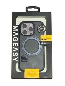 MAGEASY per iPhone 16 Pro Max, Custodia protettiva ad anello girevole. - Foto 1 di 2