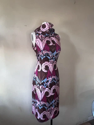 Prada F/W 2003 Lily Print Silk Tunic Dress with Holliday & Brown Vintage Print - Image 1 of 4