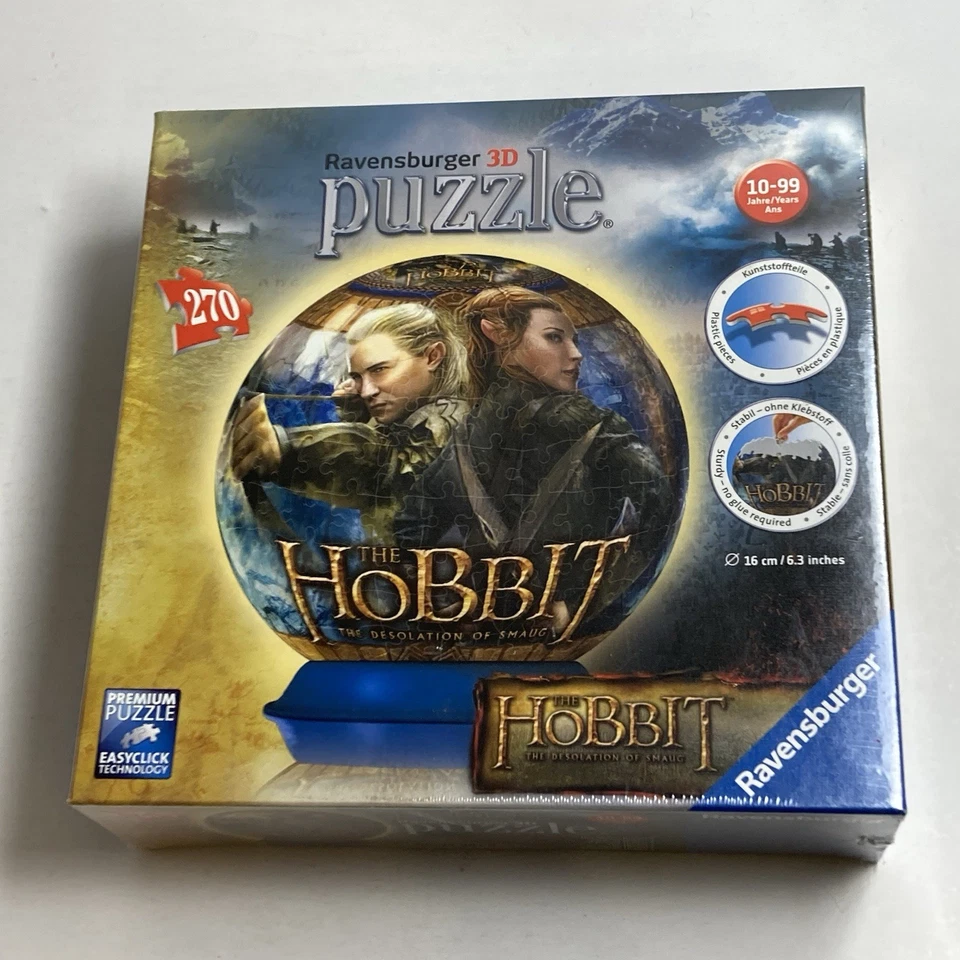 The Hobbit Ravensburger 3D Puzzle 270 Pieces Legolas Tauriel SEALED - Image 1 of 3