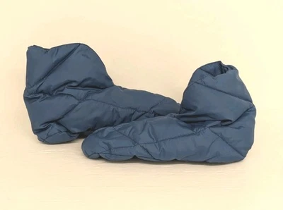 Zapatillas botín de plumón de ganso Eddie Bauer de colección años 70-80 talla S relleno de plumas campamento  Foto 1 de 4