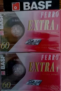 2 PACK BASF Ferro Extra I 60 Vintage Cassette Tapes New Blank New & Sealed - Picture 1 of 1