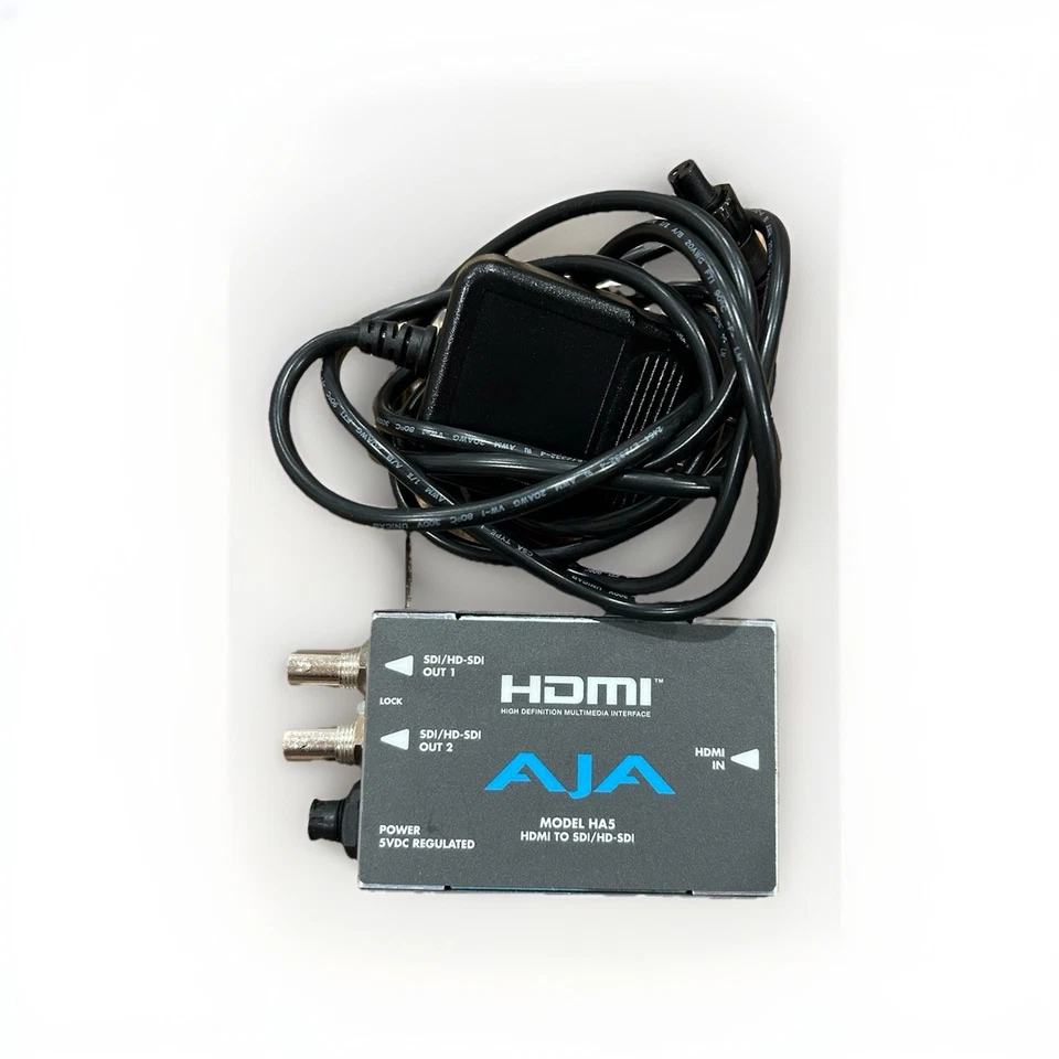 AJA HA5 HDMI TO SDI/HD-SDI Converter includes AJA Power Supply - Image 1 of 1