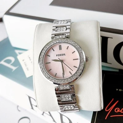 Fossil BQ3182 Karli Three-Hand Silver-Tne Stainless Steel Watch - Image 1 of 2