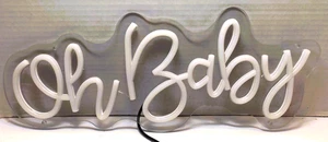 Lámpara decorativa LED de neón Oh Baby para arte de pared - Imagen 1 de 3
