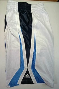 Adidas Basketball Shorts weiß blau gestreift XL gefüttert sportlich top - Bild 1 von 8