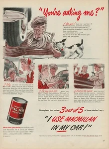 Macmillan 1946 aceite de motor sin anillo vintage anuncio impreso antiguo coches conducción de automóviles - Imagen 1 de 8